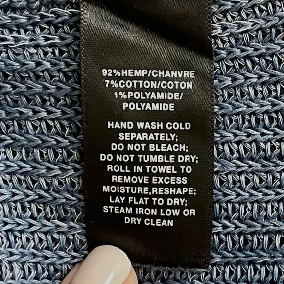 Lafayette 148 New York Vest Blue Marled
Long Line Hemp Cardigan Size S - Picture 10 of 11